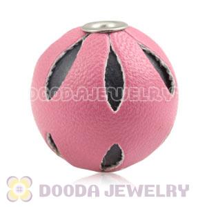 18mm Pink Basketball Wives Leather Beads For Earrings Wholesale 