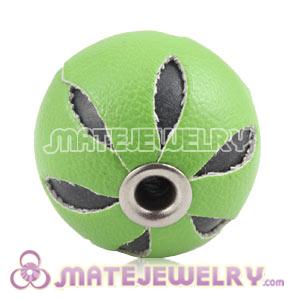 Wholesale 18mm Lime Basketball Wives Leather Beads For Earrings 