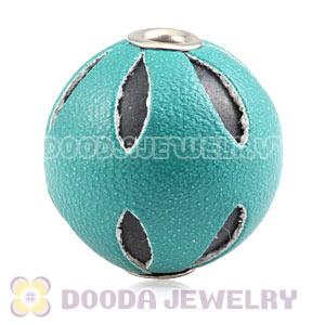 18mm Blue Basketball Wives Leather Beads For Earrings Wholesale 