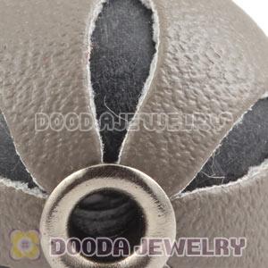 18mm Brown Basketball Wives Leather Beads For Earrings Wholesale 