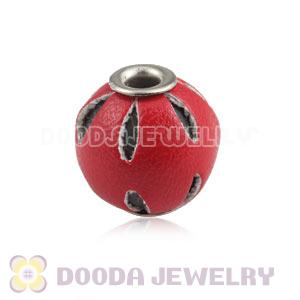 12mm Red Basketball Wives Leather Beads For Earrings Wholesale 