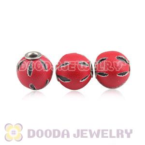 12mm Red Basketball Wives Leather Beads For Earrings Wholesale 