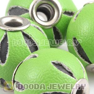 12mm Lime Basketball Wives Leather Beads For Earrings Wholesale 