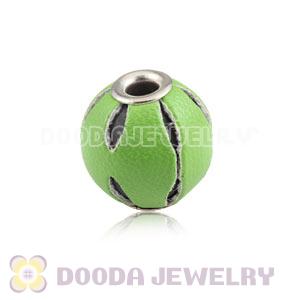 12mm Lime Basketball Wives Leather Beads For Earrings Wholesale 