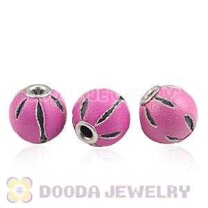 12mm Pink Basketball Wives Leather Beads For Earrings Wholesale 