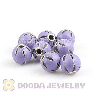 12mm Lavender Basketball Wives Leather Beads For Earrings Wholesale 