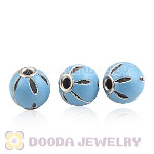12mm Blue Basketball Wives Leather Beads For Earrings Wholesale 