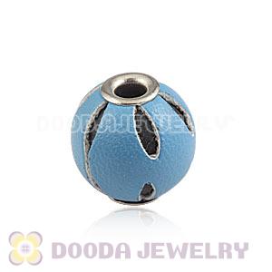 12mm Blue Basketball Wives Leather Beads For Earrings Wholesale 