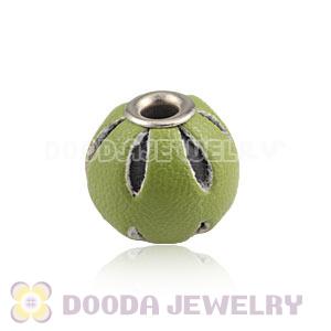 12mm Lime Basketball Wives Leather Beads For Earrings Wholesale 