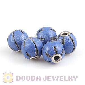 12mm Blue Basketball Wives Leather Beads For Earrings Wholesale 