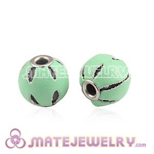 Wholesale 12mm Teal Basketball Wives Leather Beads For Earrings 