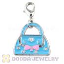 Platinum Plated Alloy Enamel European Jewelry Handbag Charms Wholesale