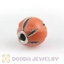 12mm Orange Basketball Wives Leather Beads For Earrings Wholesale