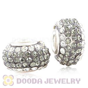Wholesale European Pave Crystal Bead With Alloy Core