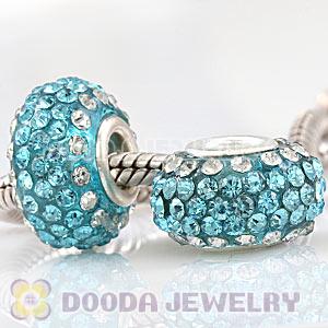 Wholesale European Pave Crystal Bead With Alloy Core