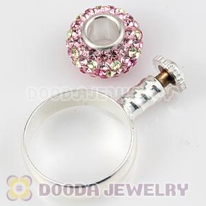 Wholesale Silver Plated DIY Stackable Finger Ring European Beads Compatible