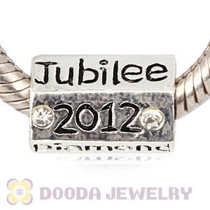 Wholesale Silver Plated European Jubilee Diamond 2012 Charm Beads