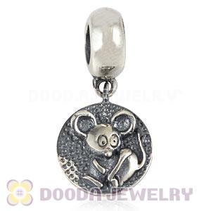 Sterling Silver Chinese Zodiac Rat Dangle Charm Bead Wholesale
