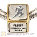 European Athletics Beads London 2012 Olympics Gold Plated Silver Charms