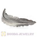 Wholesale Gun Black Plated Feather Quill Beaded Accessory For Bracelet