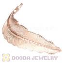 Wholesale Rose Gold Plated Feather Quill Beaded Accessory For Bracelet