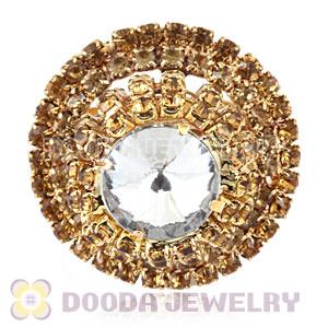 Wholesale Gold Plated Yellow Crystal Finger Rings For Men