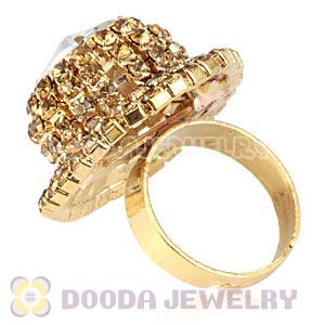 Wholesale Gold Plated Yellow Crystal Finger Rings For Men