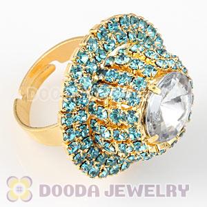 Wholesale Gold Plated Yellow Crystal Finger Rings For Men