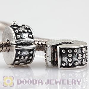 Wholesale Charm Jewelry European Style Silver Plated Clip Beads