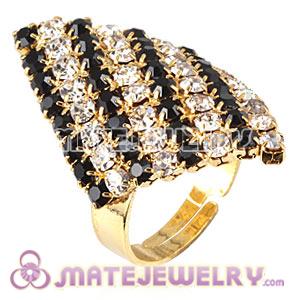 Wholesale Unisex Gold Plated Crystal Diamond Finger Ring  