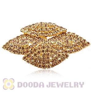 Wholesale Gold Plated Crystal Flower Ring For Women 