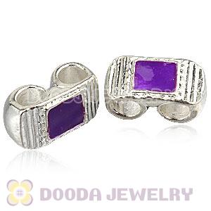 Wholesale Silver Plated Charm Jewelry European Double Hole Beads