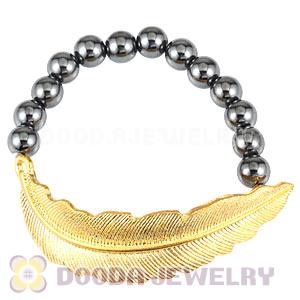  Feather Hematite Beaded Bracelets Wholesale 