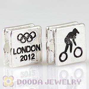 London 2012 Olympics Cycling BMX Square Alloy Beads Wholesale