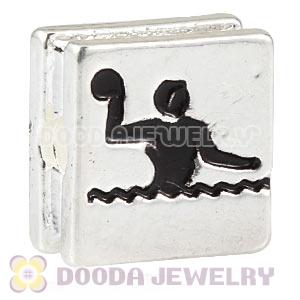 London 2012 Olympics Water Polo Alloy Square Beads Wholesale