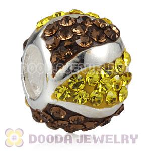  925 Sterling Silver Charm Beads With Austrian Crystal Wholesale 