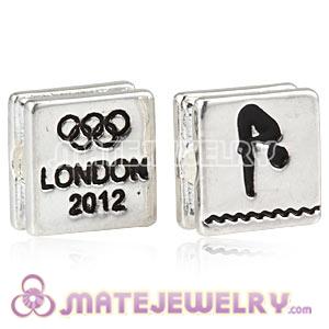 Wholesale London 2012 Olympics Diving Square Alloy Beads 