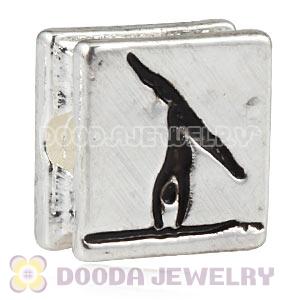 London 2012 Olympics Gymnastics Artistic Square Alloy Beads Wholesale
