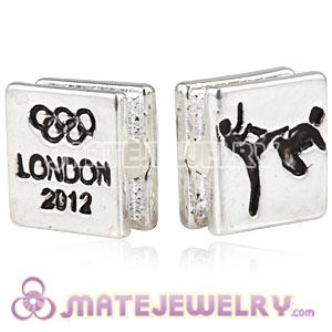 Wholesale London 2012 Olympics Taekwondo Square Alloy Beads 