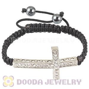 Fashion Handmade Macrame Friendship Bracelets Wholesale With Crystal Cross Beads 