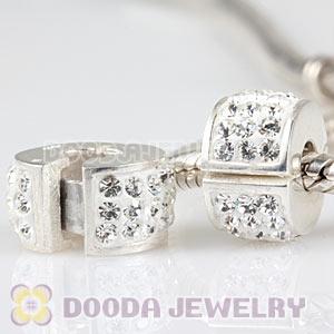  925 Sterling Silver Clip Charm Beads With Austrian Crystal Wholesale 