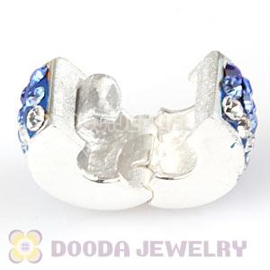  925 Sterling Silver Clip Charm Beads With Austrian Crystal Wholesale 