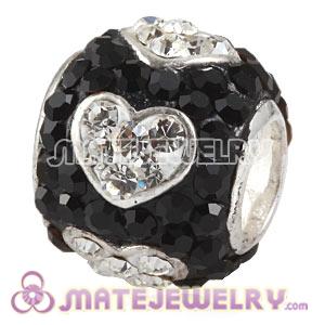 Wholesale 925 Sterling Silver Heart Charms With Austrian Crystal