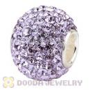 10X13 Big Charm Beads With 130pcs Violet Austrian Crystal 925 Silver Core