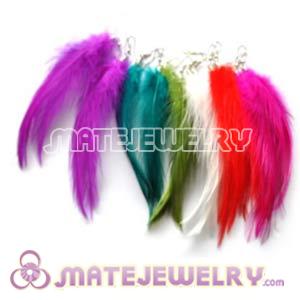 120 Pair Per Bag Mix Color Natural Rooster Feather Earrings Wholesale  