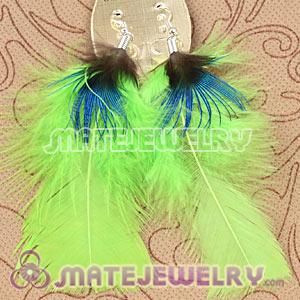 Long Lime Bohemia Feather Earrings Forever 21 