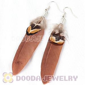 Cheap Grizzly Feather Earrings With Alloy Fishhook Wholesale