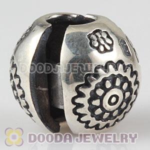925 Sterling Silver European Midnight Bloom Clip Beads 