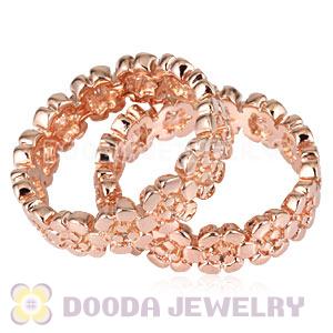 Unisex Rose Gold Plated Stackable Darling Daisies Ring Wholesale