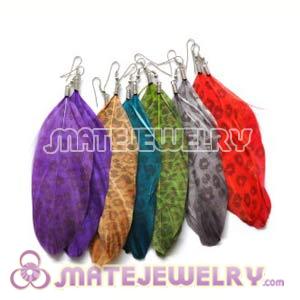 120 Pair Per Bag Mix Color Natural Rooster Bohemia Feather Earrings Wholesale  